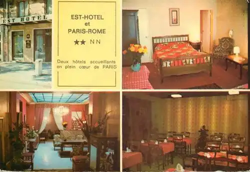 Postcard hotel restaurant Est Hotel et Paris Rome