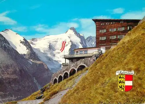 Postcard hotel restaurant Grossglockner Hochalpenstrasse Kaiser Franz Josefshaus