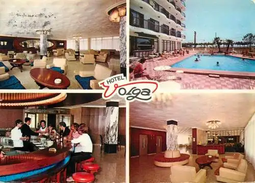 Postcard hotel restaurant Volga Calella Barcelona Spain