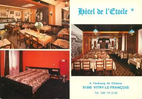 Postcard hotel restaurant de l'Etoile Vitry le Francois