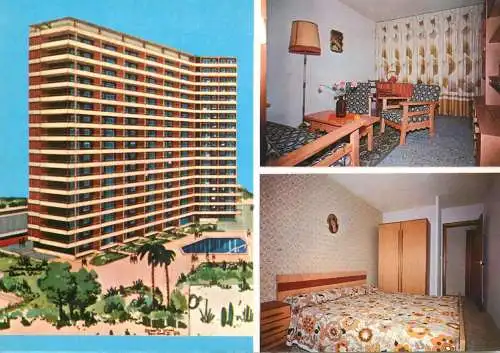 Postcard hotel restaurant Benidorm Costa Blanca edificio Karola