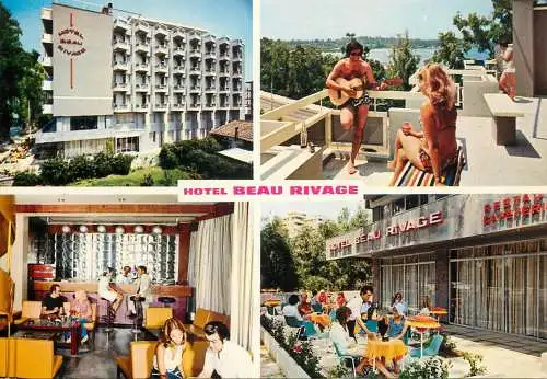 Postcard hotel restaurant Beau Rivage
