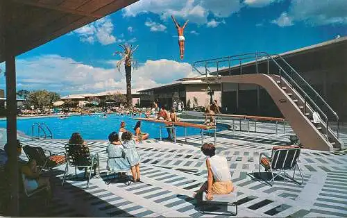 Postcard hotel restaurant the sands Las Vegas Nevada