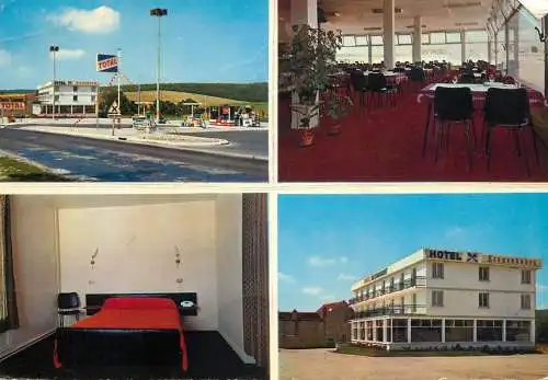 Postcard hotel restaurant Station Total F. Tebaldini Norges la Ville