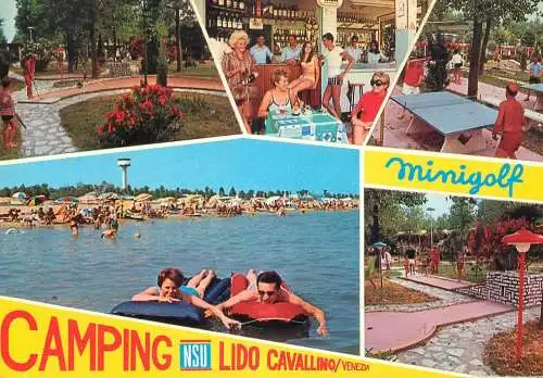 Postcard hotel restaurant minigolf camping Lido Cavallino Venice