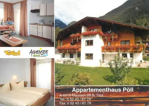 Postcard hotel restaurant Appartementhaus Poll