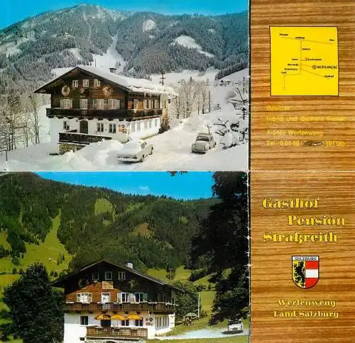 Postcard hotel restaurant Gasthof Strakreith Salzburg Werfenweng