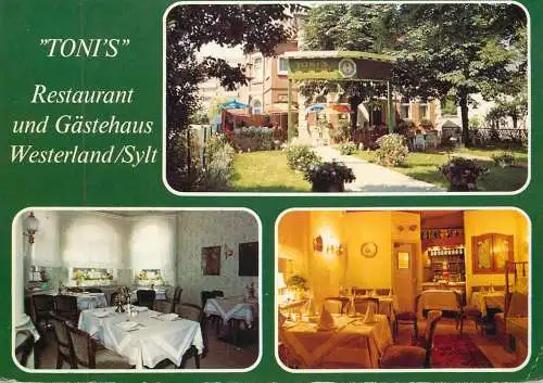 Postcard hotel restaurant Toni's Westerland Sylt