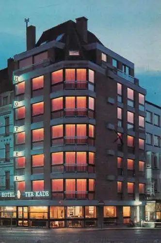 Postcard hotel restaurant Ter Kade Oostende Belgium