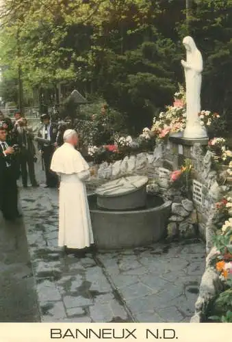 Belgium Banneux Notre Dame Pope Jean Paul at the source