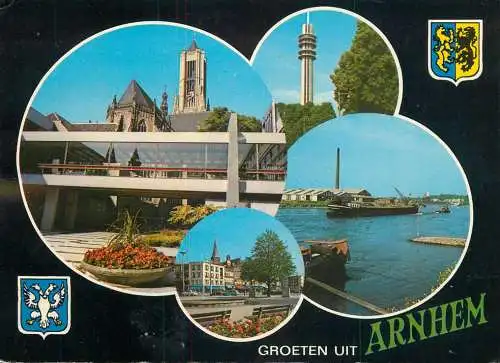 Netherlands Arnhem harbour tower cathedral