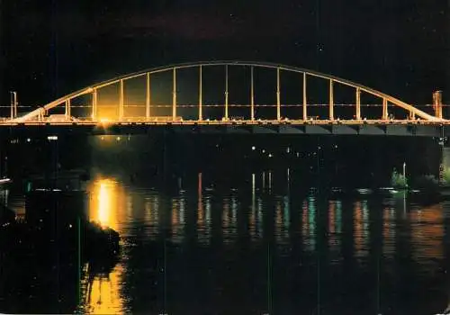 Netherlands Arnhem bridge at night