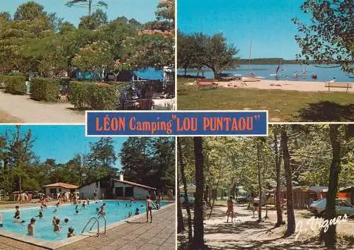 Postcard Leon camping Lou Puntaou