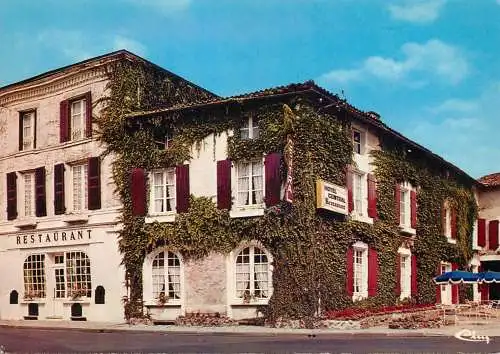 Postcard Hotel restaurant Chaunay Vienne central