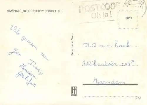 Postcard Camping de Leistert Roggel