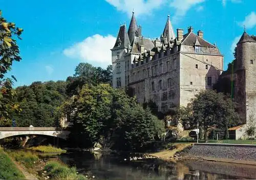 Belgium Durbuy Chateau & l'Ourthe river