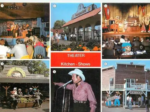 Postcard hotel restaurant Bobbejaanland Belgium
