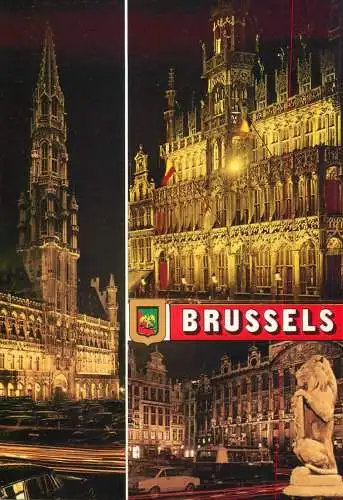 Belgium Bruxelles nocturnal aspects multi view