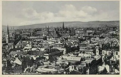 Austria Wien cityscape panorama from Stephansturm