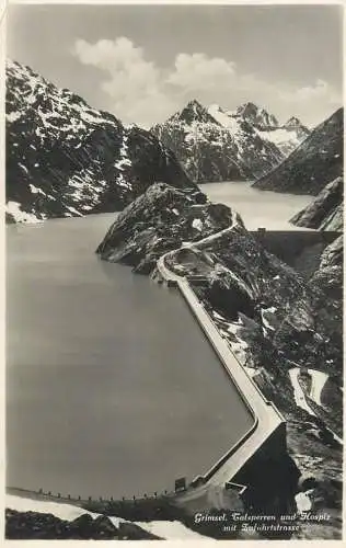 Switzerland Grimsel Talsperren und Hospiz mit Zufahrstrasse