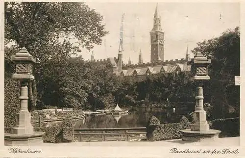 Denmark Copenhagen Raadshuset from Tivoli