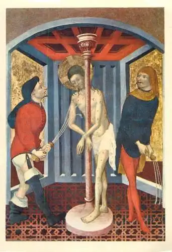 Luis Borrassa - La Flagellation carte postale offerte par la loterie nationale