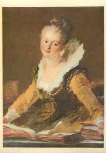 Jean-Honore Fragonard - L`Etude carte postale offerte par la loterie nationale
