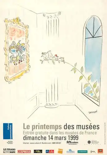Advertising card - Le printemps des musees 1999