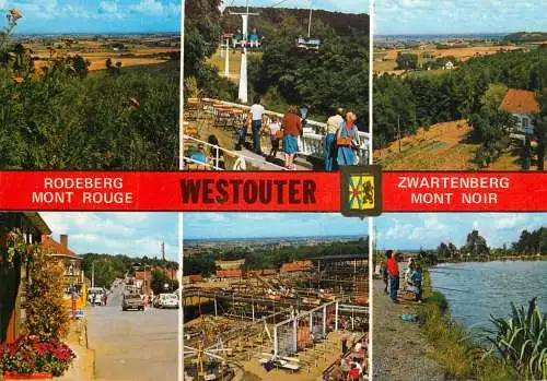 Belgium Heuvelland Westouter multi views postcard