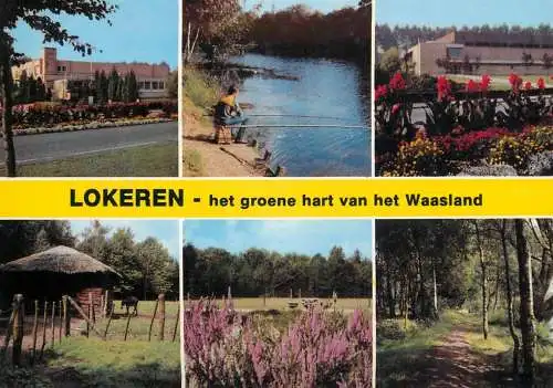 Lokeren park multi views postcard