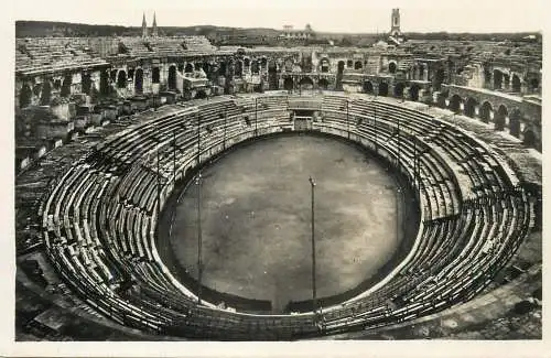 France Nimes (Gard) Les Arenes vue interieure