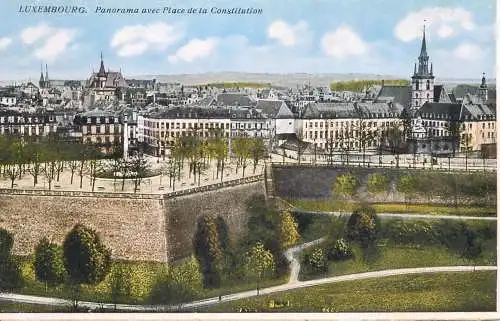 Luxembourg place de la constitution panorama