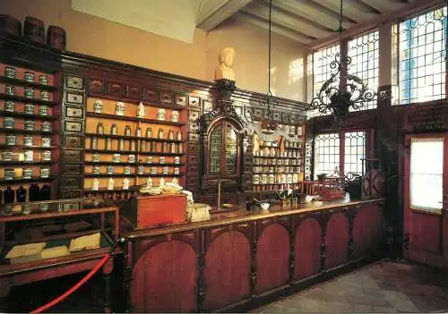 Postcard Maaseik the oldest private pharmacy of Belgium