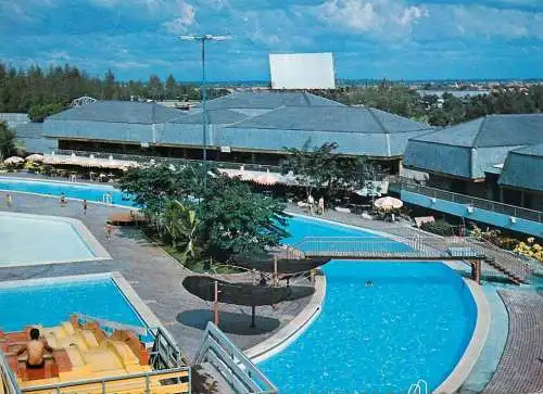 Postcard Jakarta Ancol swimming centre a relaxing spot