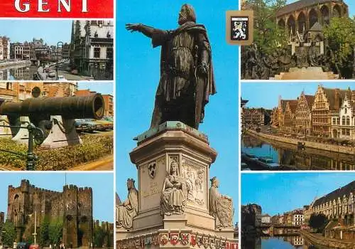 Gent multi views postcard