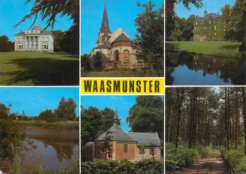 Waasmunster multi views postcard