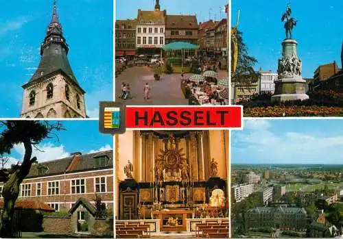 Hasselt multi views postcard