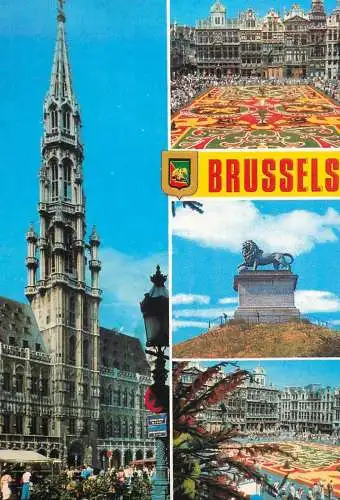 Brussels views postcard