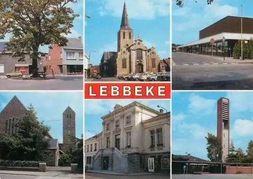 Lebbeke multi views postcard