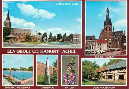 Hamont-Achel multi views postcard