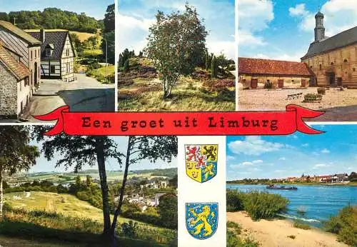 Greetings from Limburg multi views postcard