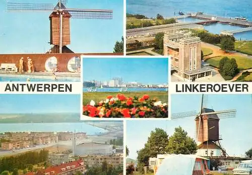 Antwerpen Linkeroever multi views postcard