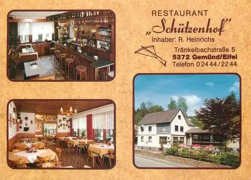 Postcard Hotel restaurant Schutzenhof Eifel