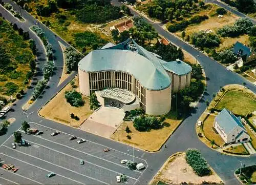 Belgium Koksijde - Coxyde aerial view Notre Dame des dunes