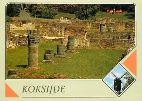 Belgium Koksijde - Coxyde church ruins windmill