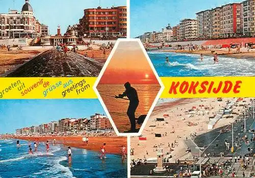 Belgium Koksijde - Coxyde beach and promenade