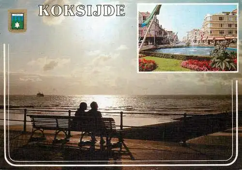Belgium Koksijde - Coxyde sea bench