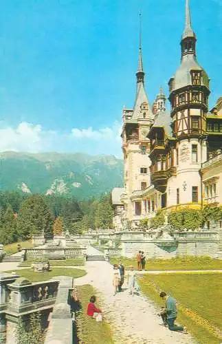 Romania vedere din Sinaia Muzeul-castel  "Peles"
