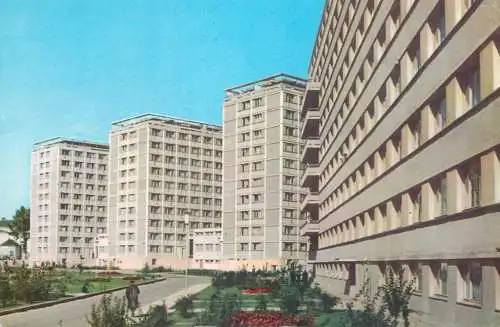 Romania Vedere din Iasi Blocurile turn din Piata Unirii