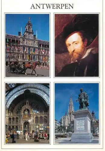 Belgium Antwerpen cathedral statue